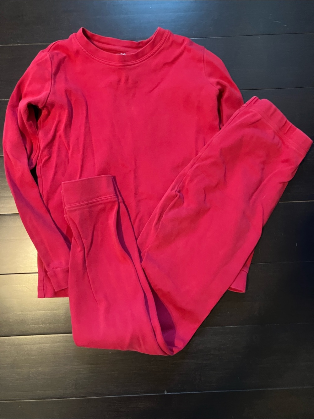 Primary Red Crew Neck Top - Organic Cotton
